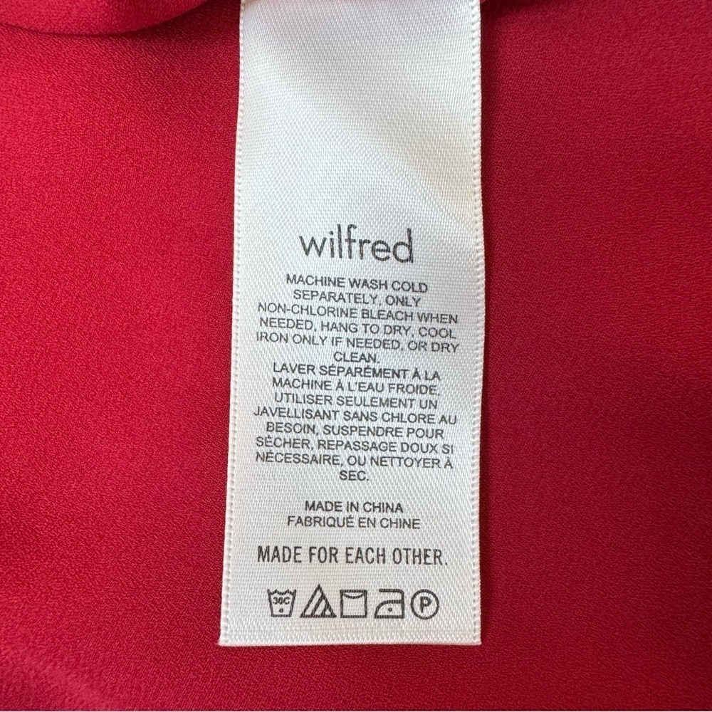Aritzia - Wilfred Elegant Red Smocked Dress - Picture 6 of 6